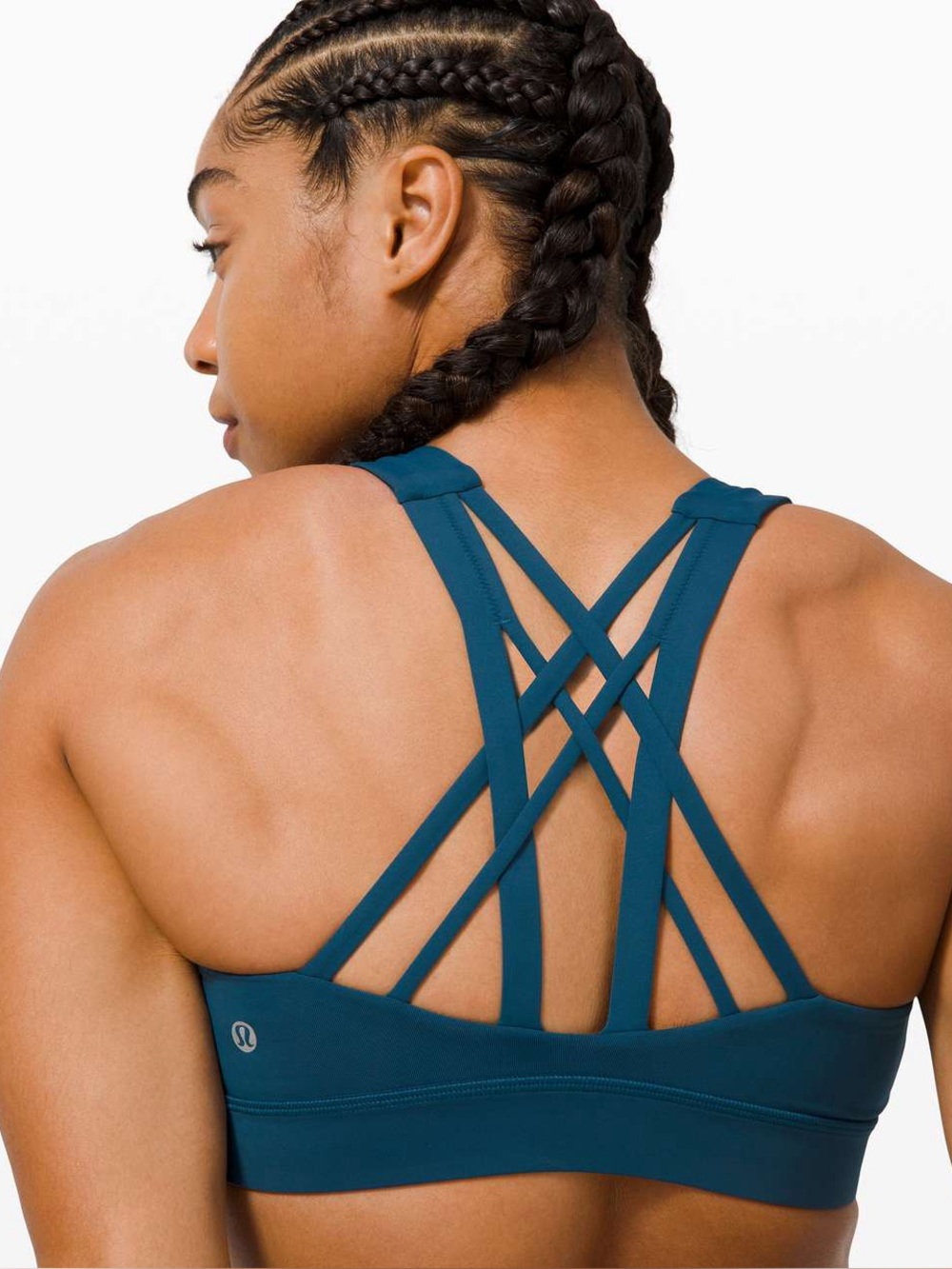 Lululemon Free To Be Elevated Strappy Sports Bra in Blue Borealis size 2